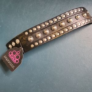Paparazzi black studded bracelet